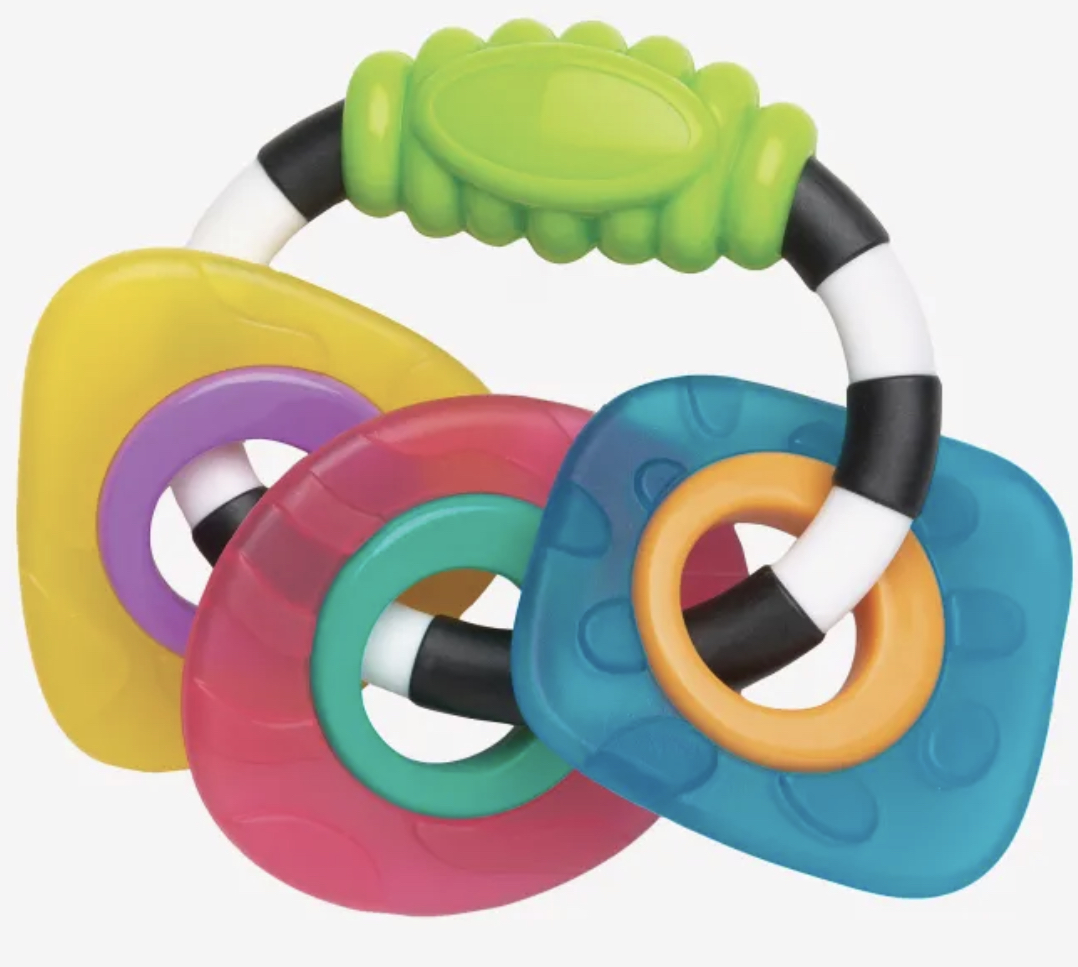 Playgro - Textured Teething Rattle, BPA Free