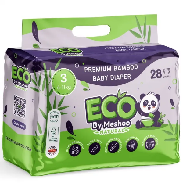 Eco By Meshoo-100% bamboo - 28pcs