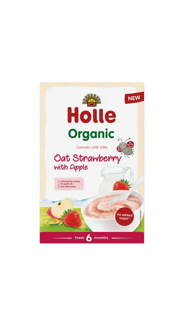 Holle Organic Cereal with Oat, Strawberry & Apple