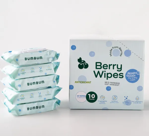 BUMBUM Berry wipes Mini size-(10x8 wipes)