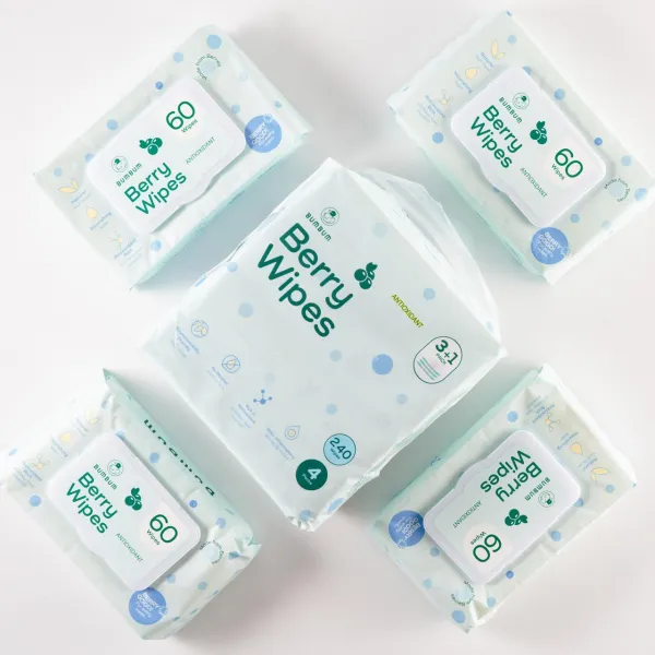 Berry Wipes Bundle (3+1) 60 wipes
