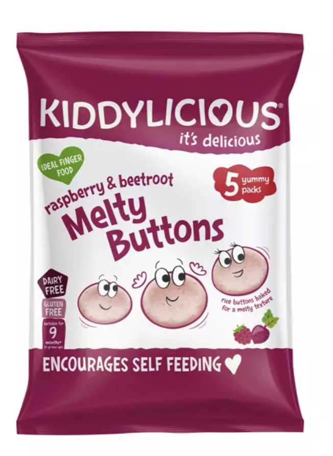 Kiddylicious - Melty Buttons Raspberry & Beetroot - Multi