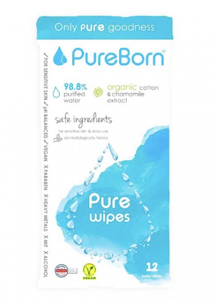PureBorn wipes 12 pcs