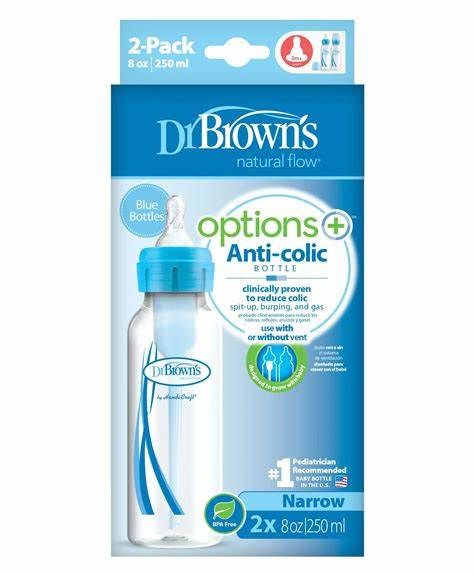 Dr. Brown's Narrow neck Options+ Anti-Colic Baby Bottle