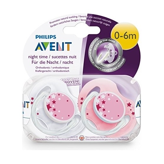 Philips Avent night time x2 pink